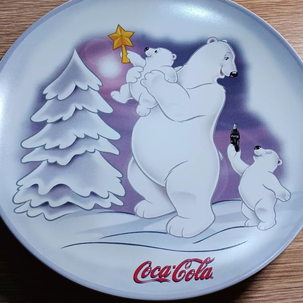 Coca-Cola Polar Bear Stoneware Plates Set